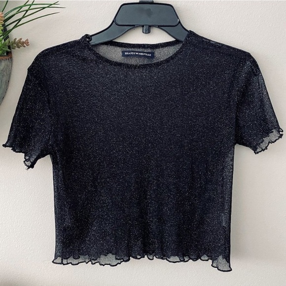 Brandy Melville Transparent Diamond Stars Top Tee - Picture 3 of 16